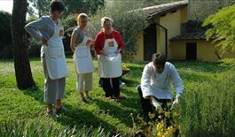 An Italian Immersion Cooking Course in Tuscany, Italy - Picking the ingredients from the garden 