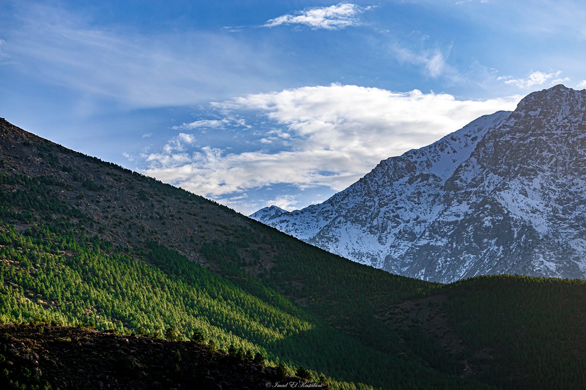 Atlas Mountains seen from Imlil, shown as terrain and place context