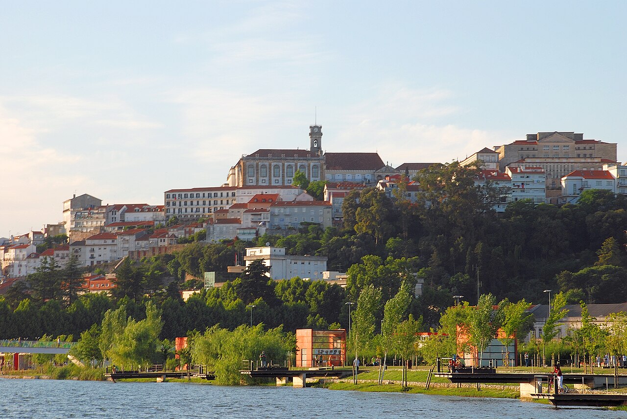 Coimbra rising above the Mondego valley with the university hill in view