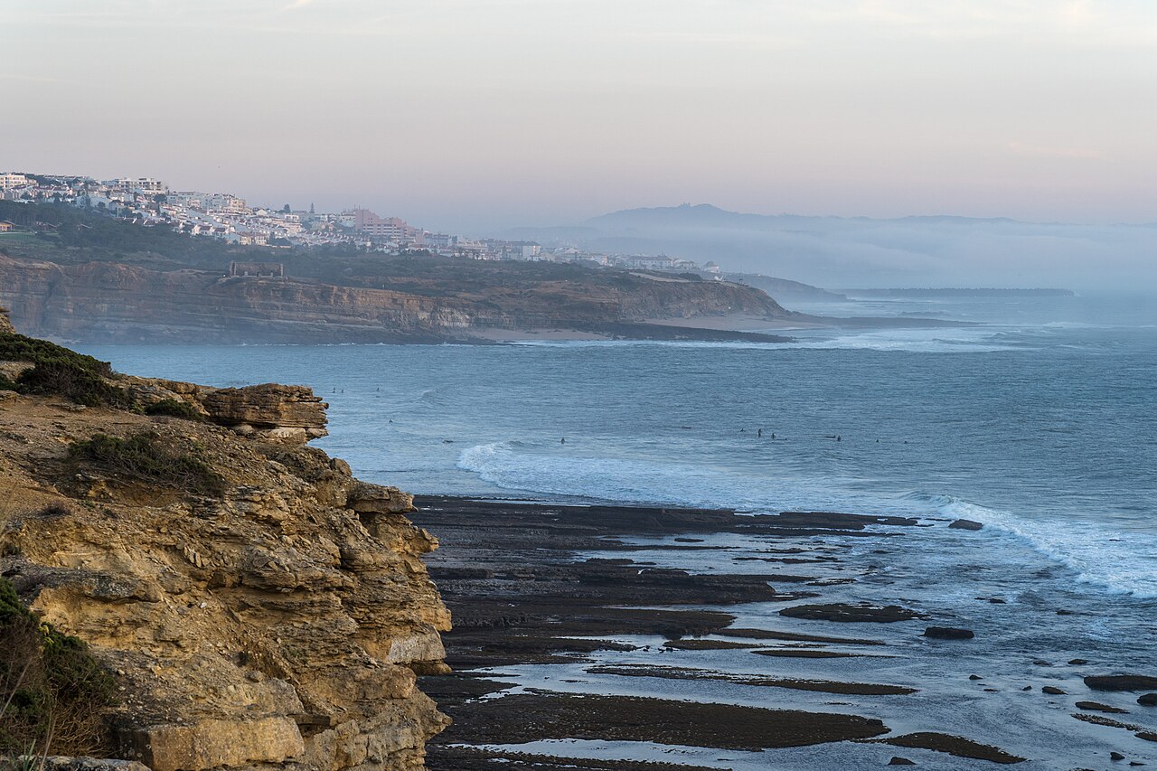 Rocky Atlantic coastline and the town of Ericeira