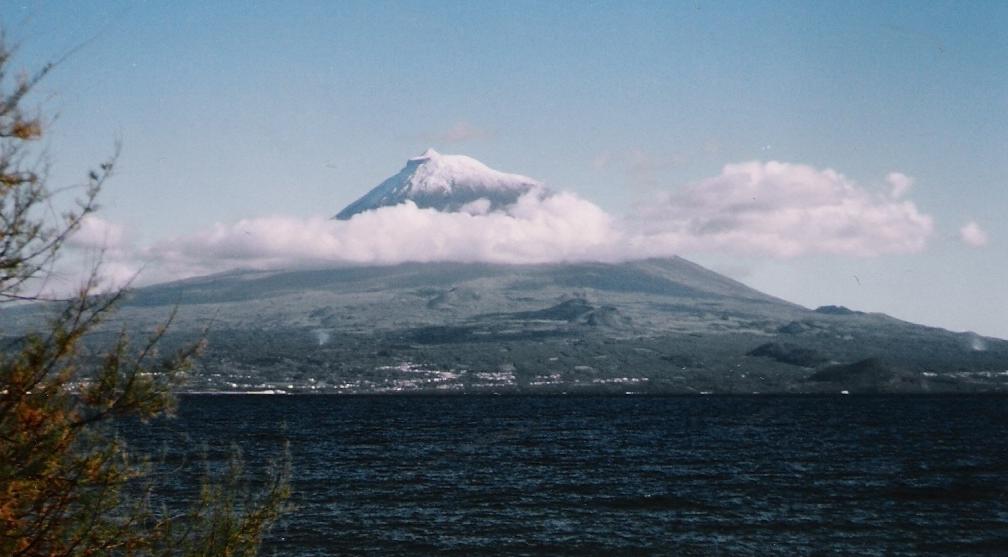 Mount Pico rising above cloud and the channel