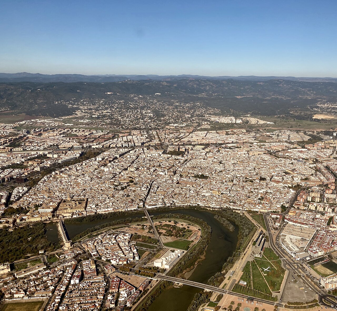 Aerial view across the historic centre of Córdoba