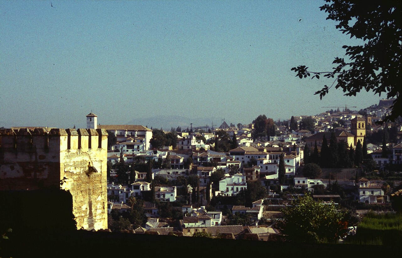 The Alhambra and Granada seen towards the Albaicín