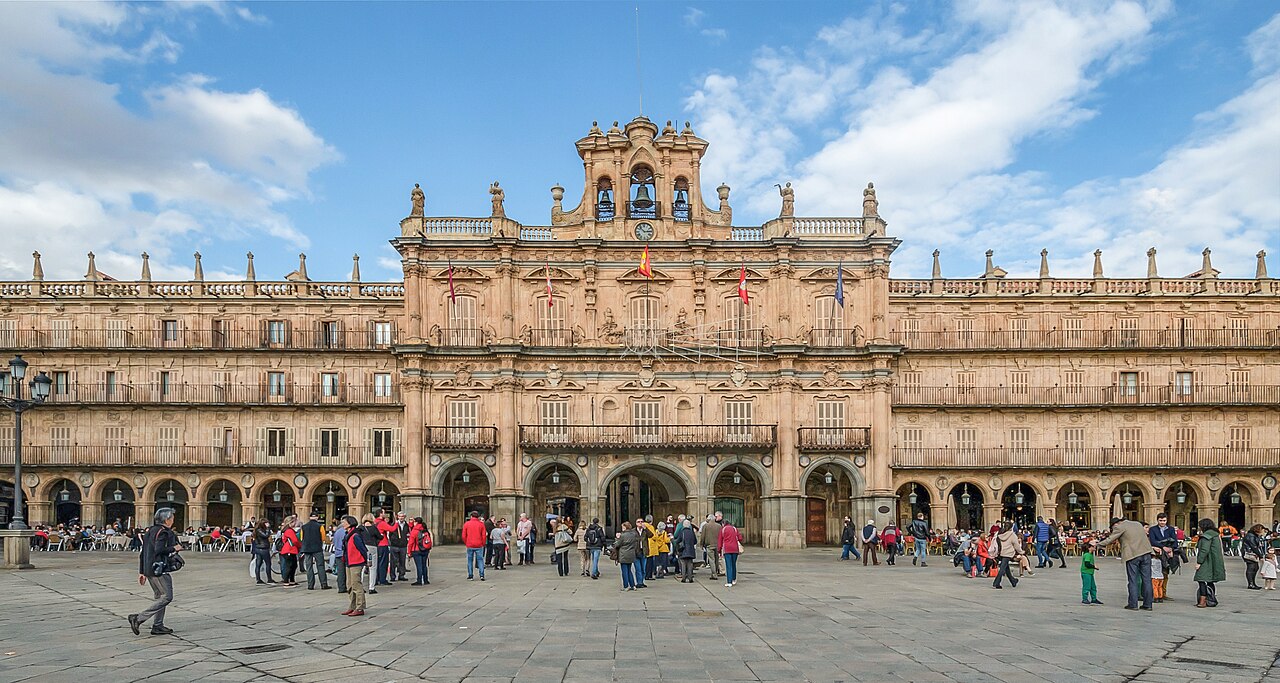 Arcaded façades around Salamanca's Plaza Mayor