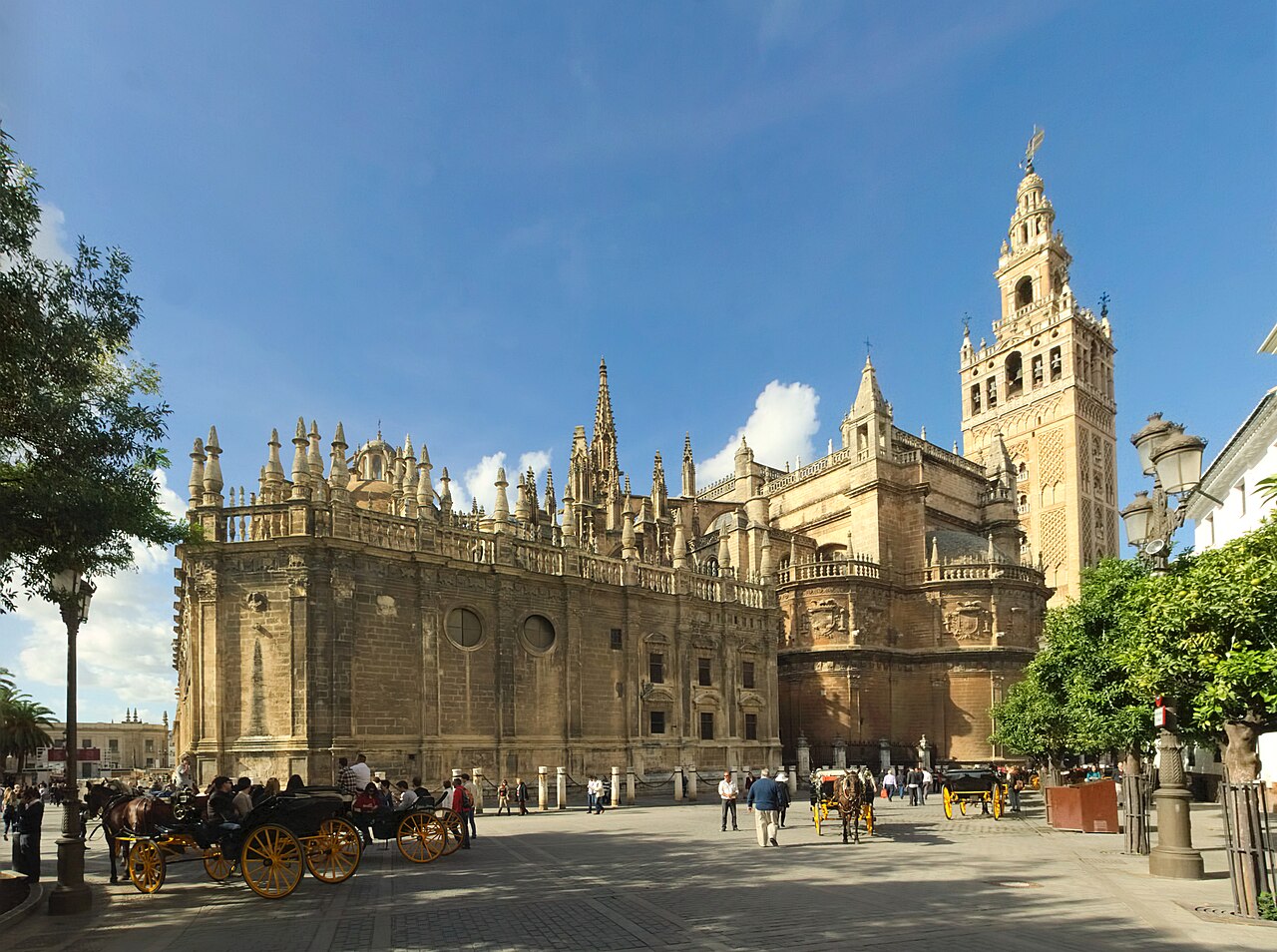 The southeast façade and tower of Seville Cathedral
