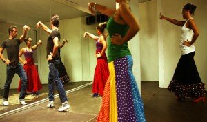 Spain-Andalucia-Malaga- class of "Flamenco" dance at Nerja.