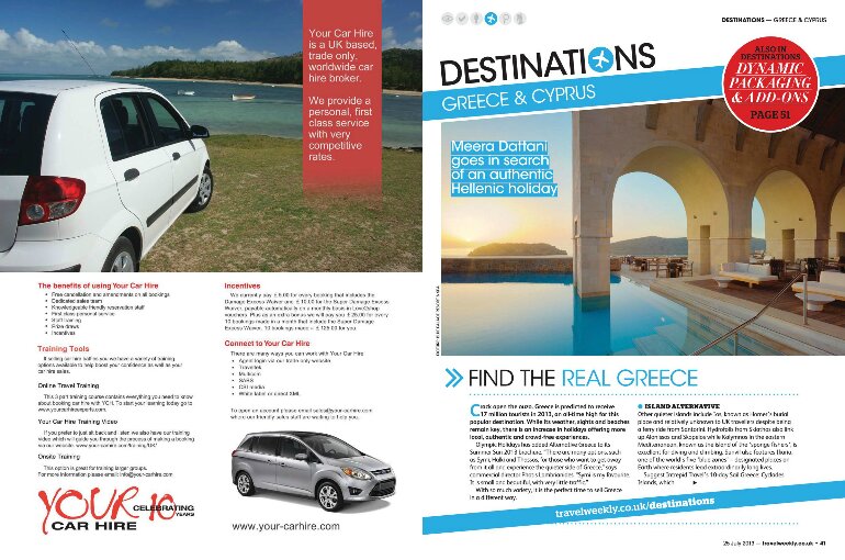 Holidays in Greece featured in Travel Weekly – Find the real Greece