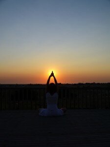 Yoga holiday in Cadiz, Spain - yoga at sunset